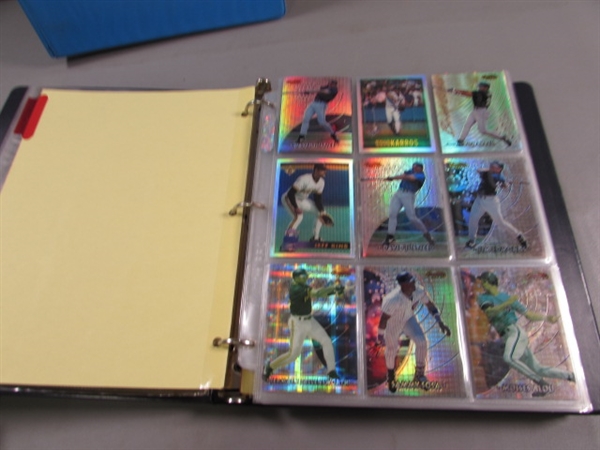 3 BINDERS WITH VARIOUS SPORTS CARDS