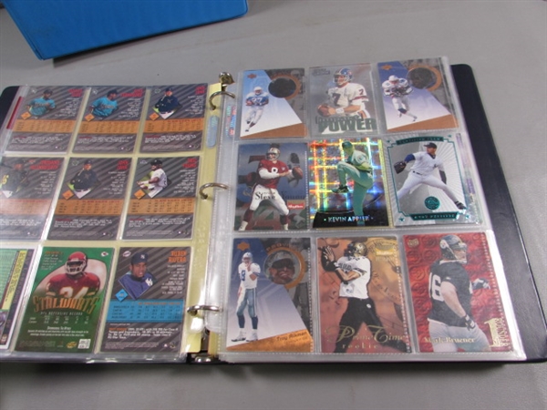 3 BINDERS WITH VARIOUS SPORTS CARDS