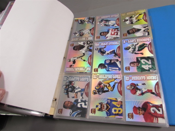 3 BINDERS WITH VARIOUS SPORTS CARDS