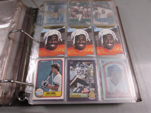 2 BINDERS WITH VARIOUS SPORTS CARDS