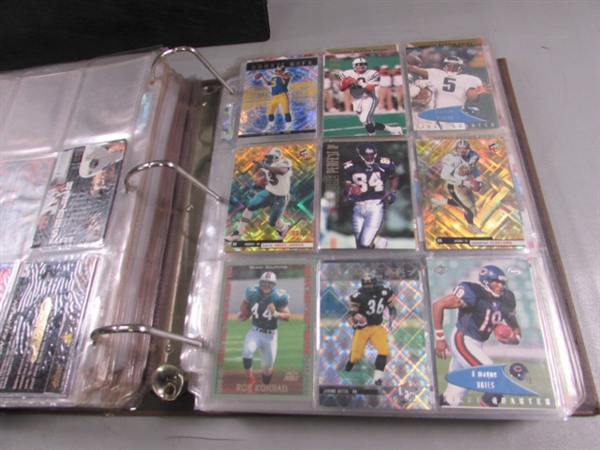 2 BINDERS WITH VARIOUS SPORTS CARDS