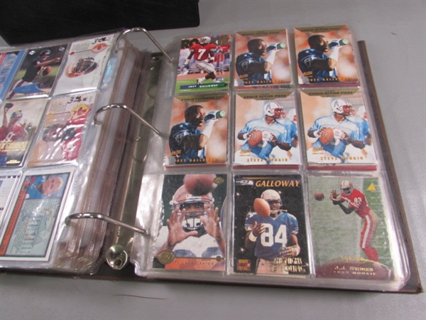 2 BINDERS WITH VARIOUS SPORTS CARDS