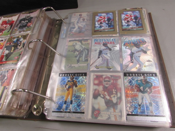 2 BINDERS WITH VARIOUS SPORTS CARDS