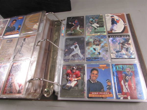 2 BINDERS WITH VARIOUS SPORTS CARDS