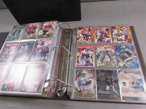 2 BINDERS WITH VARIOUS SPORTS CARDS