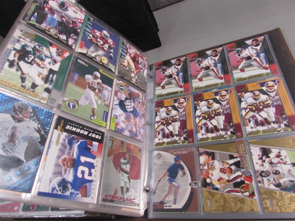 2 BINDERS WITH VARIOUS SPORTS CARDS