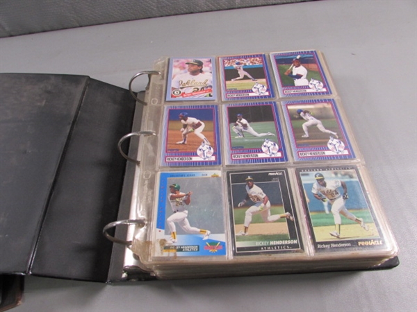 2 BINDERS WITH VARIOUS SPORTS CARDS