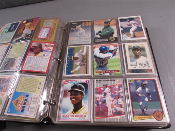 2 BINDERS WITH VARIOUS SPORTS CARDS