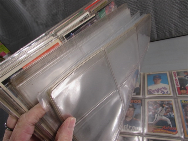 2 BINDERS WITH VARIOUS SPORTS CARDS