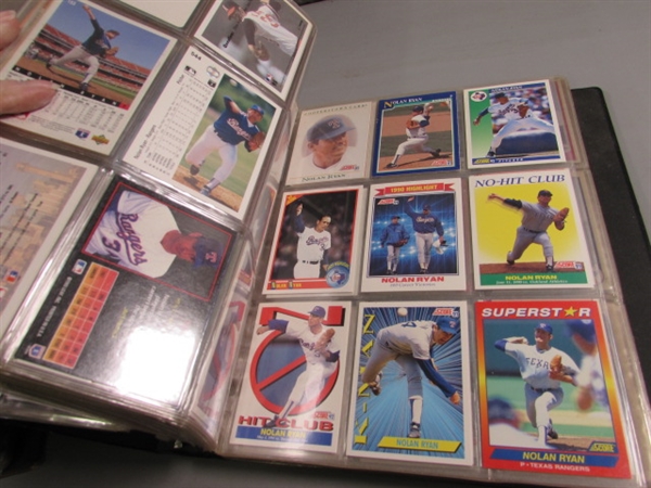 2 BINDERS WITH VARIOUS SPORTS CARDS