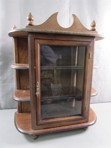 WOOD KNICK KNACK DISPLAY CABINET