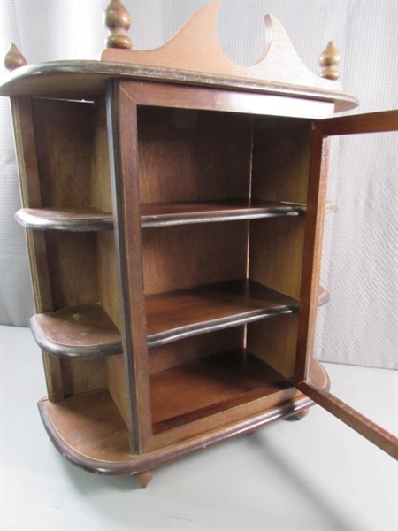 WOOD KNICK KNACK DISPLAY CABINET