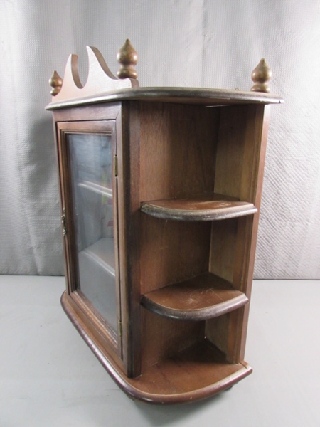 WOOD KNICK KNACK DISPLAY CABINET