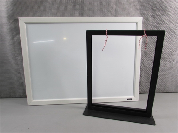 DRY ERASE MESSAGE BOARD & METAL SIGN HOLDER