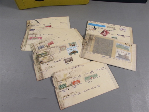 STAMP COLLECTION IN BINDERS & ENVELOPES