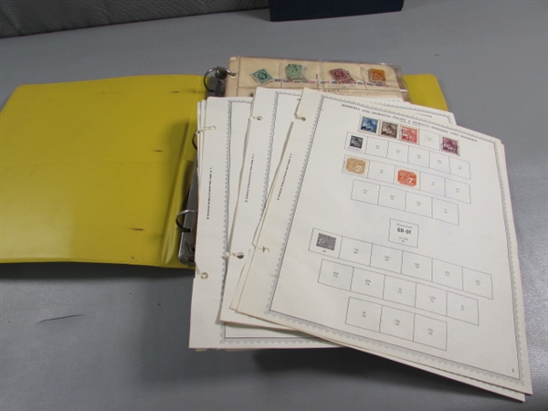 STAMP COLLECTION IN BINDERS & ENVELOPES