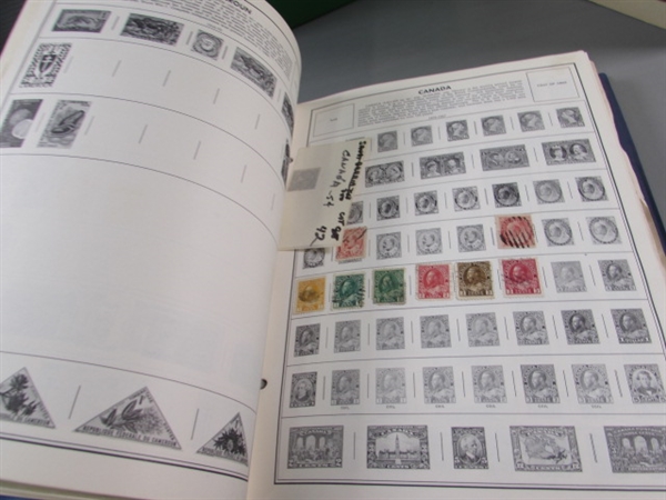 STATESMAN STAMP ALBUM W/STAMPS & LOOSE STAMPS