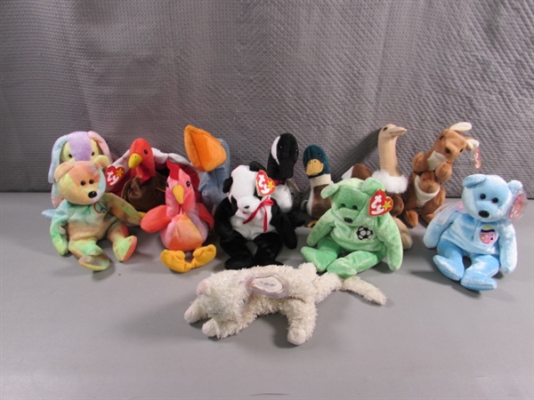 13 TY BEANIE BABIES - ALL HAVE EAR TAGS