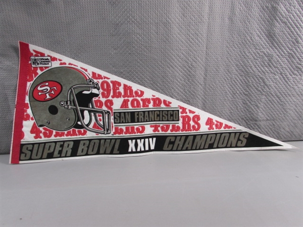 SF 49ERS SUPERBOWL XXIV PENNANT