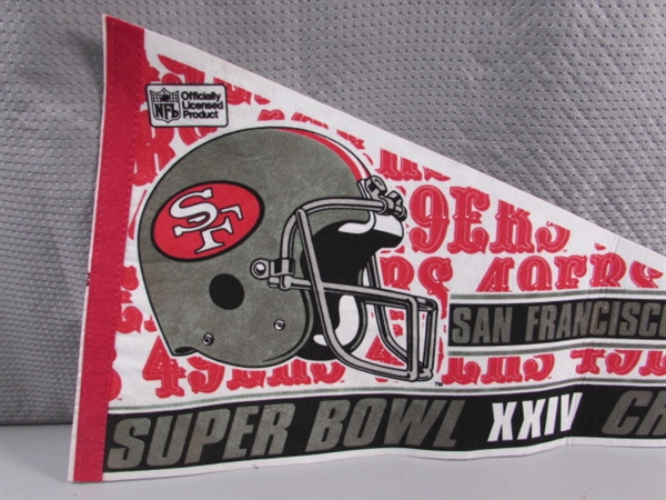 SF 49ERS SUPERBOWL XXIV PENNANT