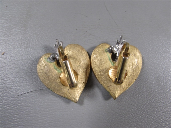 VINTAGE GOLD & SILVER TONE CLIP-ON & SCREW BACK EARRINGS