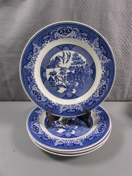 BLUE TRANSFERWARE & CURRIER & IVES