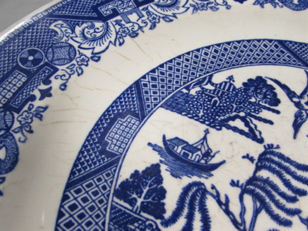 BLUE TRANSFERWARE & CURRIER & IVES