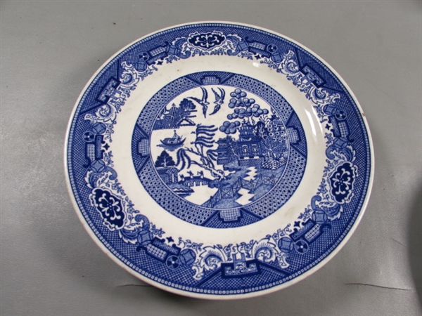 BLUE TRANSFERWARE & CURRIER & IVES