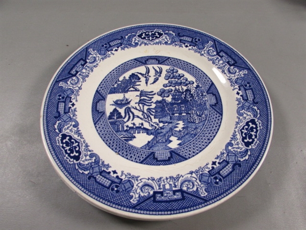 BLUE TRANSFERWARE & CURRIER & IVES