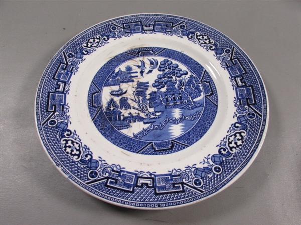 BLUE TRANSFERWARE & CURRIER & IVES