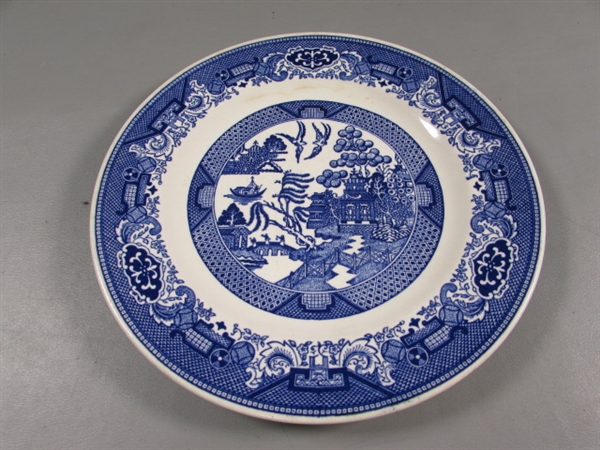 BLUE TRANSFERWARE & CURRIER & IVES