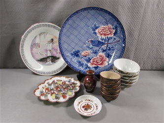 MIXED LOT OF ORIENTAL DINNERWARE