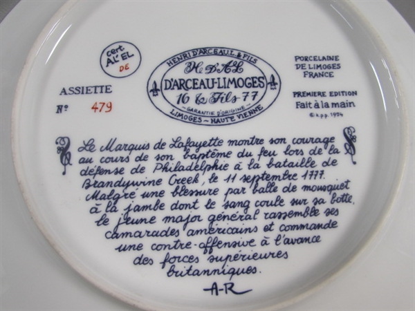 3 D'ARCEAU LIMOGES COLLECTOR PLATES