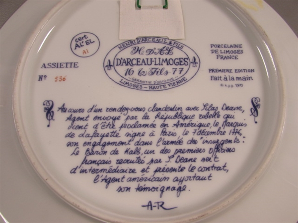 3 D'ARCEAU LIMOGES COLLECTOR PLATES