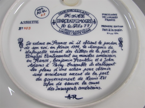 3 D'ARCEAU LIMOGES COLLECTOR PLATES