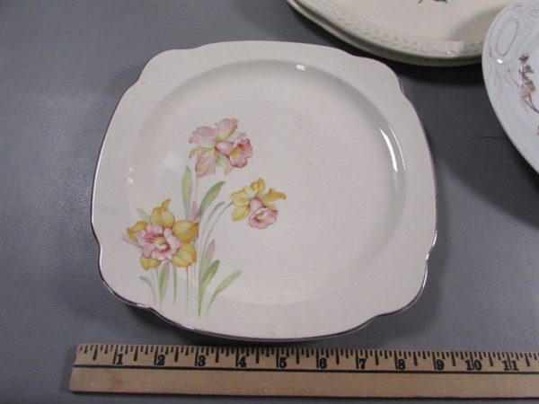 MIXED LOT OF PRETTY FLORAL THEMED PLATES