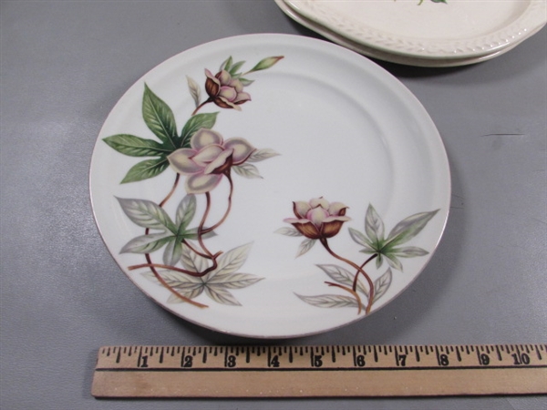 MIXED LOT OF PRETTY FLORAL THEMED PLATES