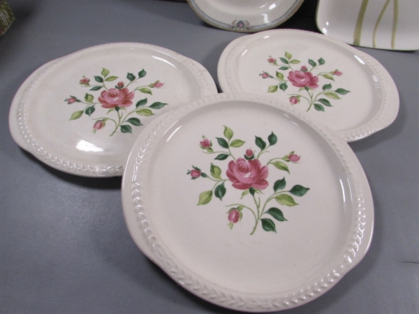 MIXED LOT OF PRETTY FLORAL THEMED PLATES