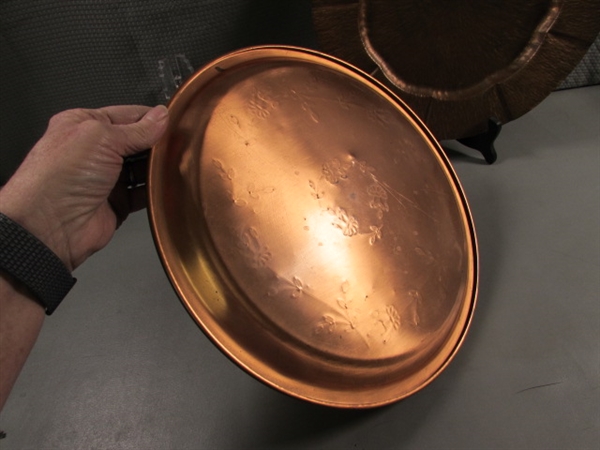 ENAMELED, HAMMERED & HAND FORMED COPPER PLATES/TRAYS