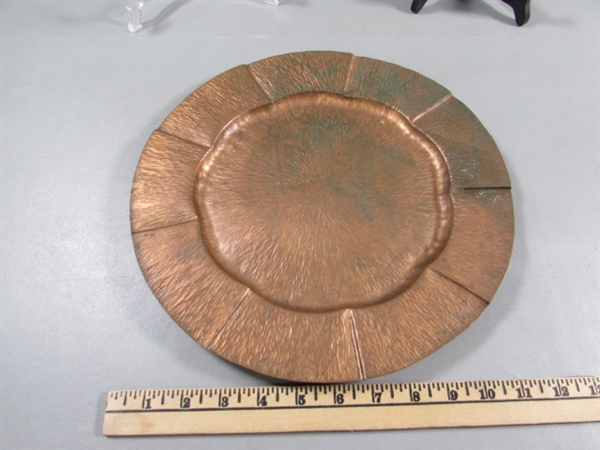 ENAMELED, HAMMERED & HAND FORMED COPPER PLATES/TRAYS