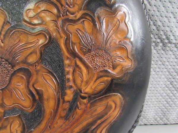 HAND TOOLED LEATHER SHIELD