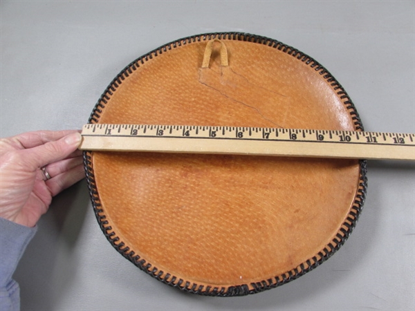 HAND TOOLED LEATHER SHIELD