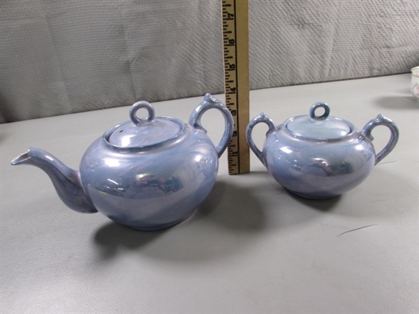 TEA TIME! TEA POTS, CUPS & SUGAR BOWLS