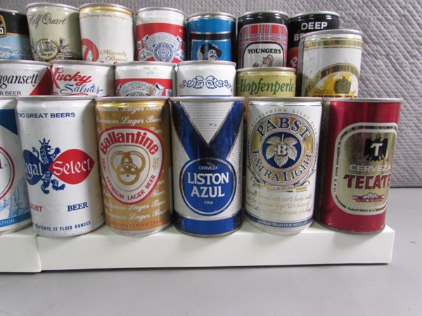 LARGE COLLECTION OF VINTAGE TIN & ALUMINUM BEER CANS - EMPTY