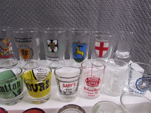 LARGE COLLECTION OF SHOT GLASSES #1