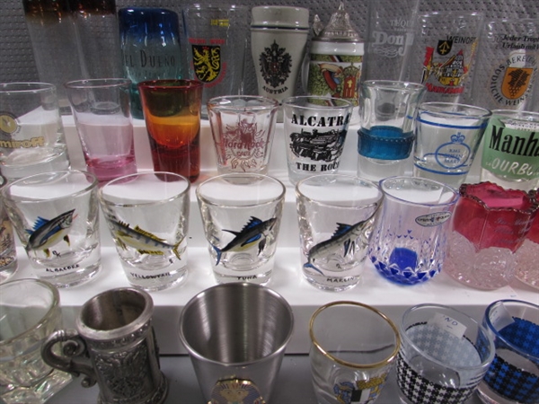 LARGE COLLECTION OF SHOT GLASSES #1