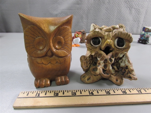 COLLECTION OF OWL FIGURINES