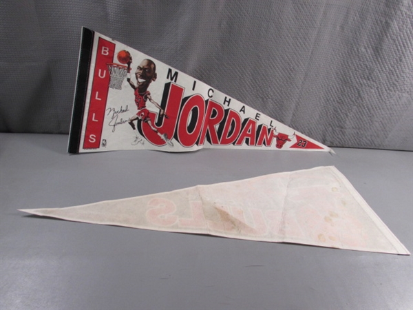 TRIO OF MICHAEL JORDAN - CHICAGO BULLS PENNANTS