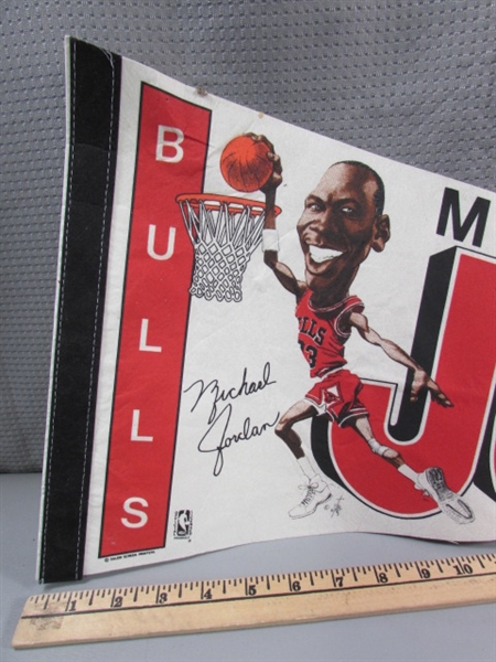 TRIO OF MICHAEL JORDAN - CHICAGO BULLS PENNANTS