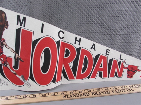 TRIO OF MICHAEL JORDAN - CHICAGO BULLS PENNANTS